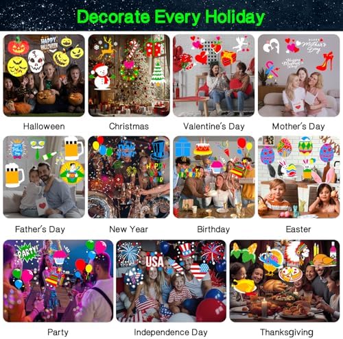 Christmas Decoration,MOSSNDAR Christmas Projector Light Outdoor,64 HD Patterns Holiday Projector Light with Remote Control,Waterproof Landscape Lamp Projector for Garden Patio Party New Year Xmas Gift - Image 6