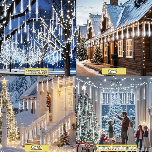 Adecorty Christmas Lights Outdoor, Meteor Shower Light UL Certified - Image 6