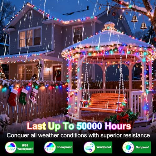 1500 LED 470FT Christmas String Lights Outdoor, 12 Modes with Timer, Memory - Image 4