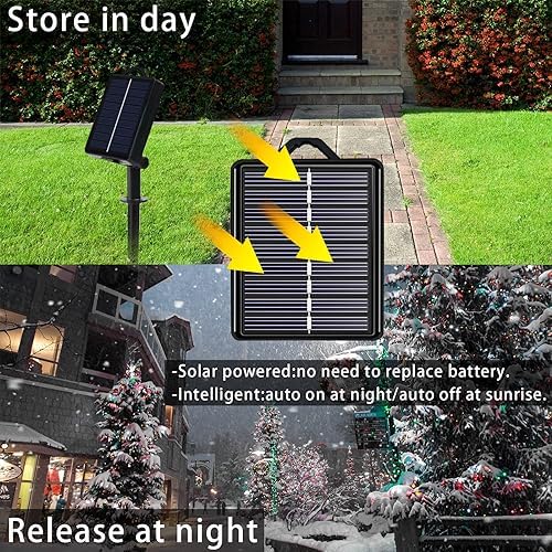 Solar Christmas String Lights, Red White Green 200Led, Outdoor - Image 3