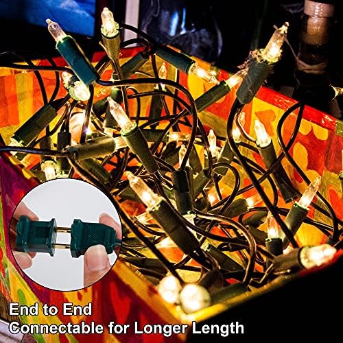 Christmas Lights, 150 Count 29 FT Christmas Mini String Lights, Green Wire Fairy Light, 120V UL Certified Connectable Xmas Tree Light for Patio, Holiday, Party, Outdoor Indoor Decoration, Warm White - Image 5