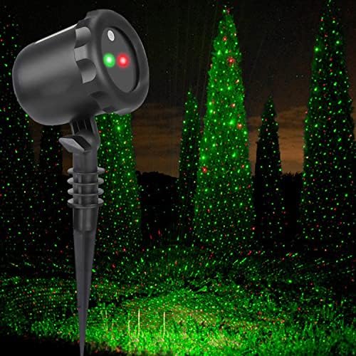 Ledmall Moving Firefly Red and Green Remote Control Laser Christmas Lights, Party, Events, Garden, Decoration, and Landscape Lights by LedMall