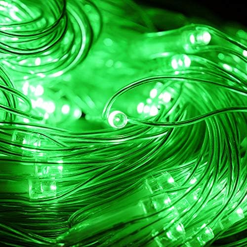 Net Light Outdoor Mesh Christmas Decorations, 100LED String Light Plug in Connectable Tree Warp Hanging 5ft x 5ft for Halloween, Shrubs, Lawn, Backyard, Walkway, Bushes, Garden Decor-Green - Image 4