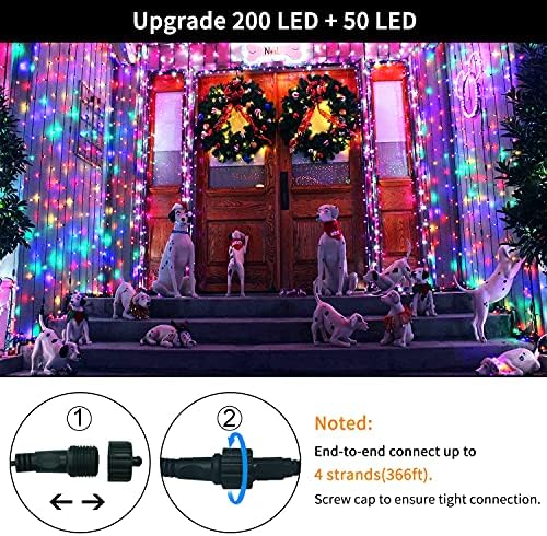 JMEXSUSS 250 LED Christmas Tree Lights, 91.5ft Multicolor Lights - Image 5