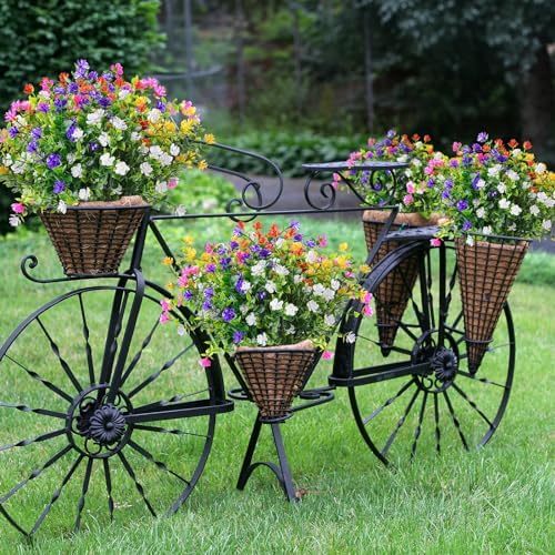 AmyHomie 20 PCS Artificial Flowers for Outdoors, UV Resistant Fake Plants - Image 5