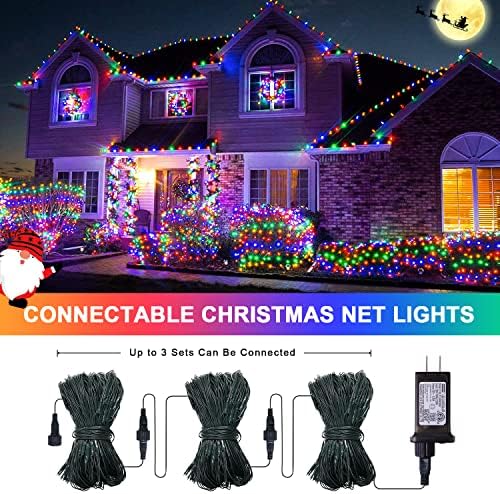 JMEXSUSS 360 LED Christmas Net Lights, Multicolor, 12ft x 5ft - Image 2