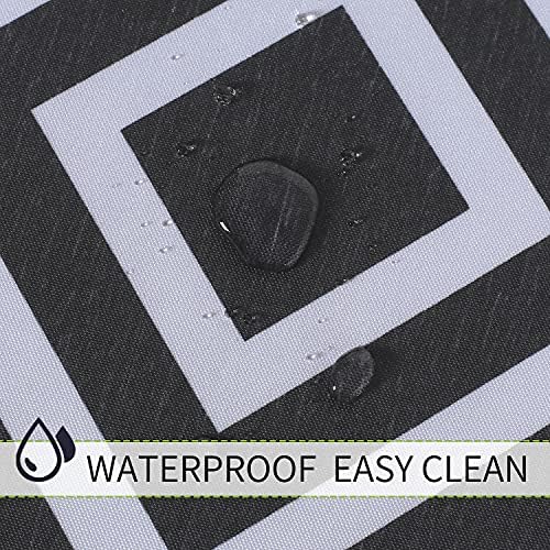 LUSHVIDA Moroccan Outdoor Tablecloth with Umbrella Hole, 60x120 Inch Black - Image 4