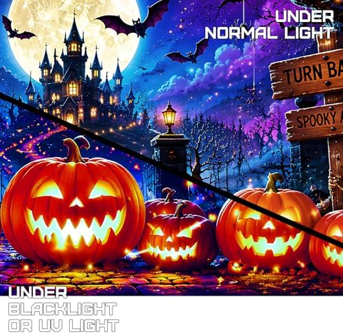 7 x 16 ft Moonlit Pumpkin Halloween Garage Door Decorations Halloween decorations Witch Door Cover, Hanging Banner, Cauldron Backdrop Mural for Home, Outdoor, Indoor, Spooky Party, Wall,Window - Image 4