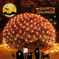 JMEXSUSS 200 LED Orange Net Lights for Halloween, Plug in, 9.8ft x 6.6ft by JMEXSUSS