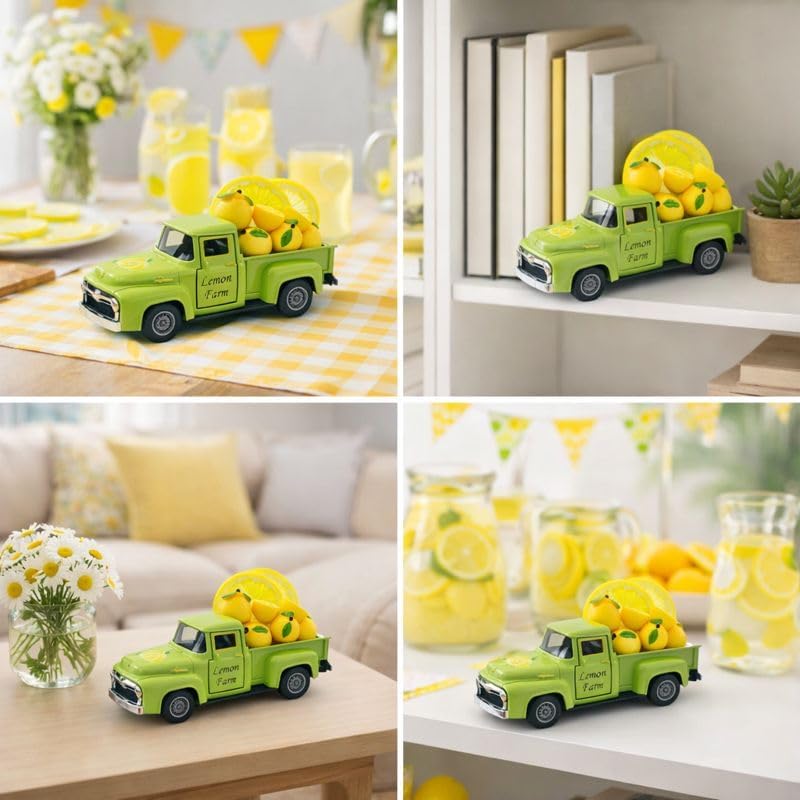 Lemon Truck Decor for Tiered Tray and Farmhouse Kitchen, Green, 5.7 Inch - Image 5