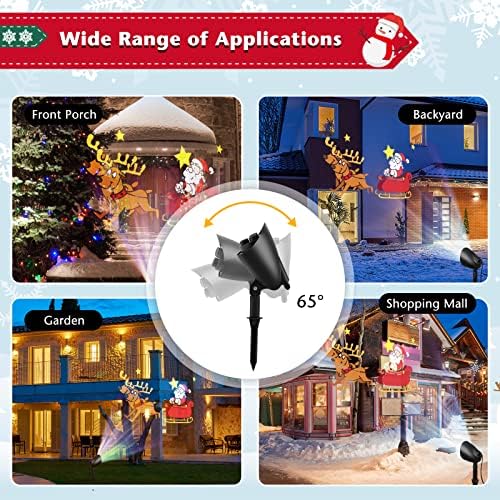 Goplus Christmas Projector Lights w/ 65° Adjustable Angle, Lawn Stake - Image 5