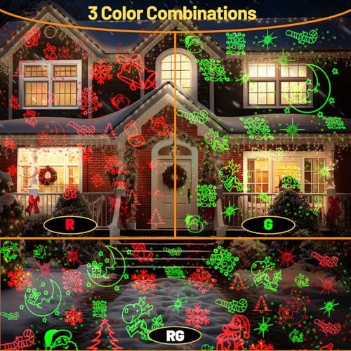 Outdoor Christmas Projector Lights, 16 Patterns & Remote (IP65) - Image 5