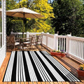 OJIA Outdoor Rugs 5'x7' Patio Rug Washable Carpet Black & White Camping Rug by OJIA