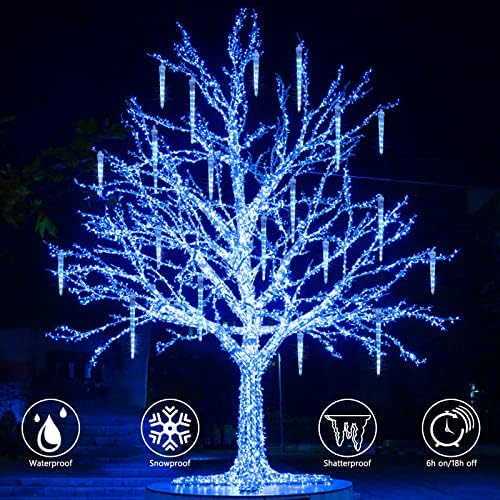 Joomer Icicle Christmas Lights Outdoor,13FT 20 Icicles 400 LED, Warm White - Image 4