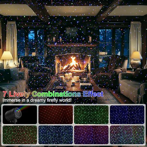 Laser Christmas Projector Lights Outdoor,3 Colors Laser Projection Light with Remote Moving Firefly Light Show,Waterproof Holiday Projector for Garden Patio Christmas Party Decoration & Gift - Image 2