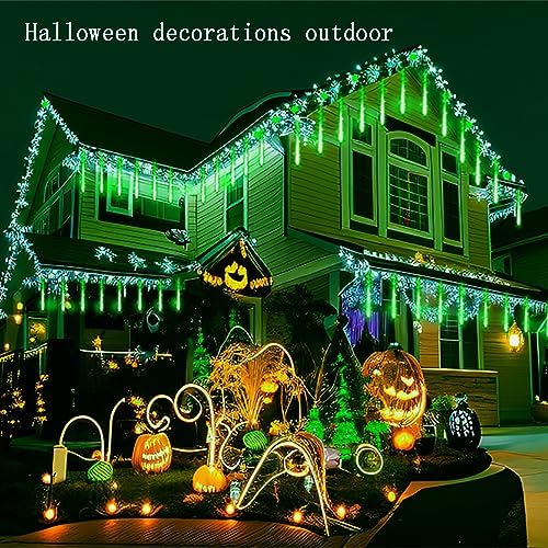Green Meteor Shower Lights for Halloween Christmas Decorations Outdoor - Image 2