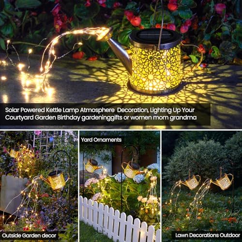 Solar Lights Outdoor Decorative, Solar Watering Can Lights (Warm White) - Image 2