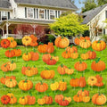 Yuntau 30 Pcs Fall Yard Signs with Stakes, 18 Styles, Pumpkin by Yuntau