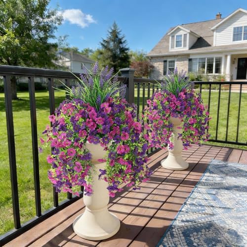 Artificial Fake Hanging Flowers Plants for Outdoor Outside Decoration - Image 4