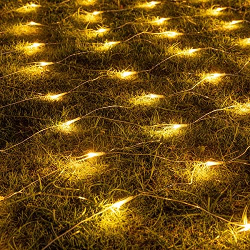 AWQ 200 LED 9.8ftx6.6ft String Lights Net Mesh Christmas Lights Warm White - Image 5