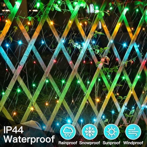 suddus 360 LED Christmas Net Light, Net Lights Outdoor,12ft x 5ft Bush Lights Outdoor Waterproof Connectable Green Wire for Bushes, Shrub, Hedge, Trees, Fence, Multicolor - Image 6