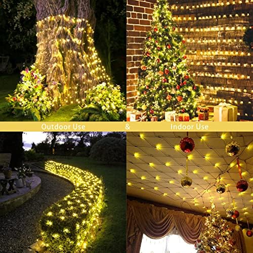 JMEXSUSS 360 LED Christmas Net Lights, Warm White, 12ft x 5ft - Image 6