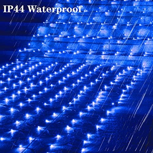 360LED Net Lights, 21ft x 5ft Connectable Christmas Mesh Lights with Timer & 8 Lighting Modes, Waterproof Outdoor Bush String Light for Halloween Xmas Tree Holiday Party Garden Hedge Patio - Blue - Image 6