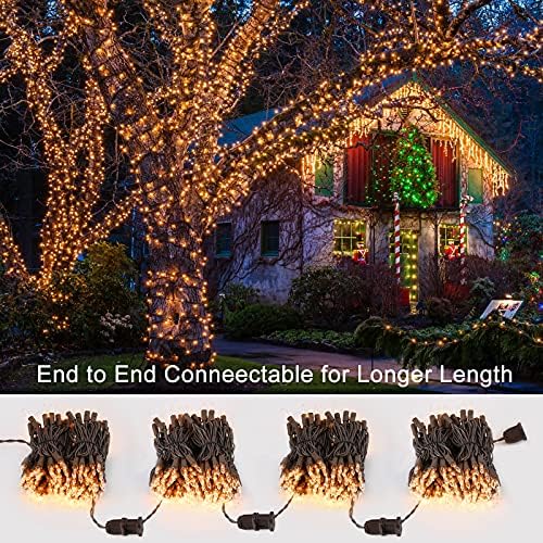 BrizLabs Christmas Lights, 300 Count Warm White Incandescent Light 69.6 ft - Image 2