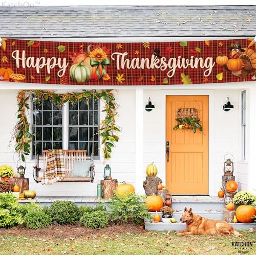 KatchOn Happy Thanksgiving Banner Fence Sign 120x20 Inch - Image 6