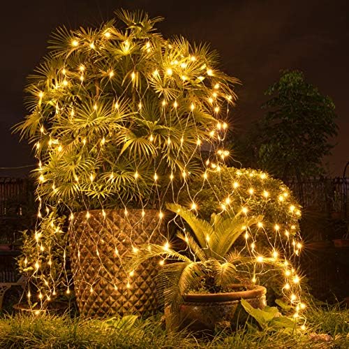 AWQ 200 LED 9.8ftx6.6ft String Lights Net Mesh Christmas Lights Warm White - Image 2