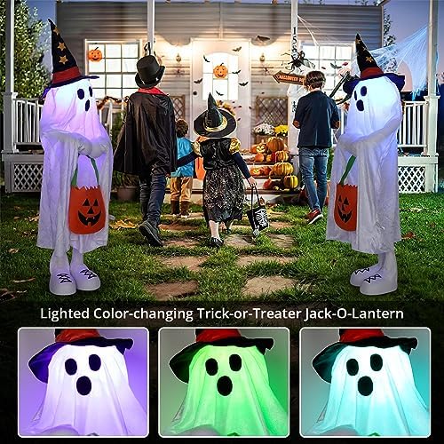 Halloween Decorations Outdoor Light Up Ghost Porch Decor 38 Inch,1Pack - Image 5