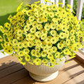 Alupssuc 40 Bundles Artificial Daisies Flowers Fake Silk Plant for Indoor Outdoor Decor, UV Resistant No Fade Faux Spring Flowers for Garden, Porch & Patio Decoration,Yellow by Alupssuc