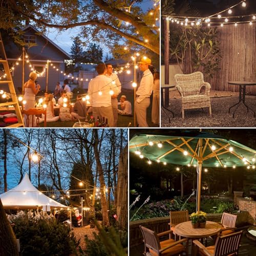 150FT LED Outdoor String Lights with Dimmable 3 Color Lights with Remote - Image 7