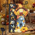 Thanksgiving Lighted Garden Flag, Scarecrow Fall Yard Decoration by FLAGMESAGE