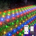 12ft x 5ft 360LED Bush Net Lights, Connectable Outdoor Mesh Bush Lights with 8 Modes, Timer, Dimmer, Memory Function, Waterproof for Indoor Outdoor Decor.Multi-Color by Soiarllt