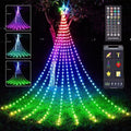 HOLILLUMA 12FT Smart Waterfall String Lights Outdoor Christmas Decorations by HOLILLUMA