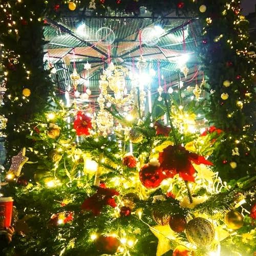 Warm White to Cool White Color Changing 300 LED 115FT Christmas String Lights for Outdoor&Indoor, 8 Modes Christmas Decorations Clear Wire Fairy Waterproof Lights with Memory Function & Remote & Timer - Image 5
