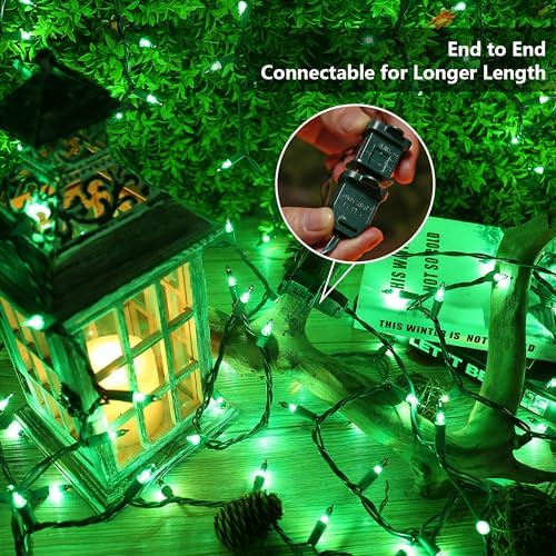 BrizLabs Christmas Lights, 69.6ft 300 Count Green String Lights, Connectable Incandescent Mini Light, 120V UL Certified Light String for Xmas Tree Indoor Outdoor St. Patrick's Day Party Decor - Image 3