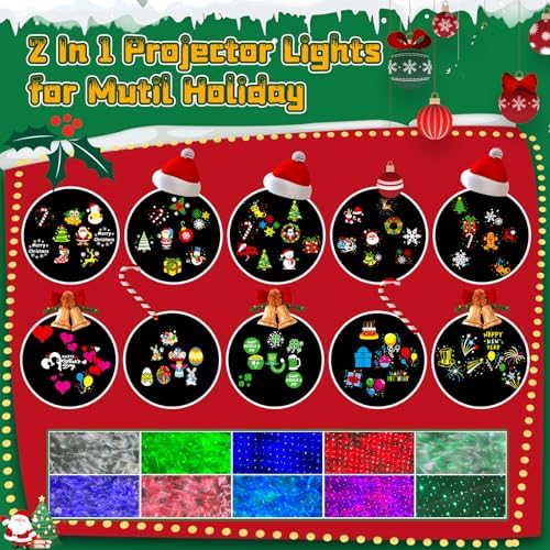 LIFFY Easter Decor Projector Lights Outdoor - 3 in 1 HD Effects (Firefly & Ocean Wave + 10 Slides & 10 Colors) Waterproof with Timer Holiday Landscape Light for Indoor Outdoor House Decor - Image 2