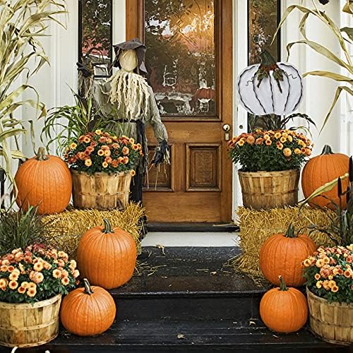 Pumpkin Garden Stake Metal Yard Sign Fall Decor Decorative Pumpkin Yard - Image 3