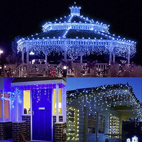 Christmas Icicle Lights Outdoor,300 LED 33FT Hanging String Lights - Image 7
