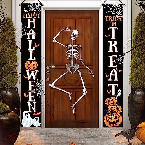 Deroro Happy Halloween Trick or Treat Porch Banner Sign, Jack O Lantern - Image 5