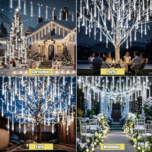 Adecorty Christmas Lights Outdoor, Meteor Shower Light UL Certified - Image 4