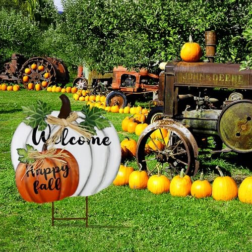 Stacked Pumpkin Garden Stake Yard Sign Fall Decor Decorative Outdoor Stakes - Image 7