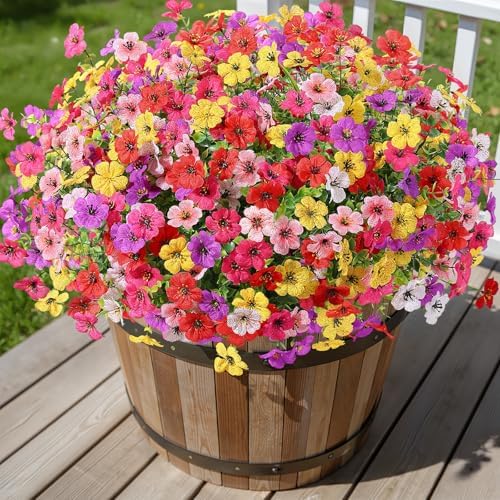Alupssuc 48 Bundles Artificial Daisy Flowers UV Resistant for Outdoor Decor - Image 2