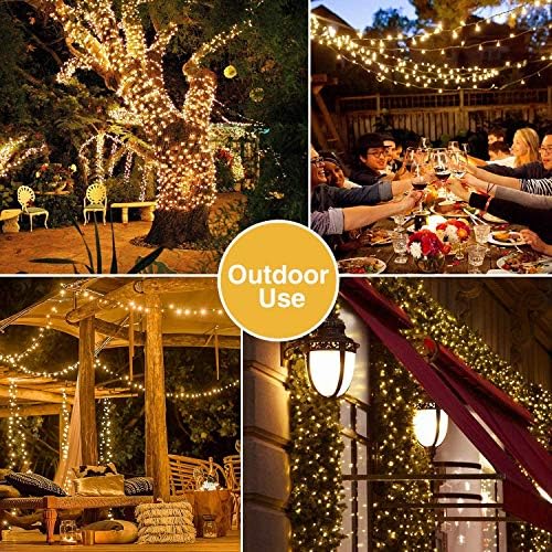 JMEXSUSS 500 LED Warm White Christmas Tree Lights Plug in - Image 4