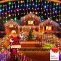 FLVOECN 98FT 960 LED Christmas Lights, Waterproof 8 Modes Ice Lights for Outside with Memory and Timer Hanging Fairy Lights Plug-in Curtain String Lights for Holiday Party Wedding Home (Multicolor) by FLVOECN