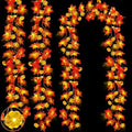 Timer&3 Pack Halloween Fall Decor Fall Garland with Pumpkin Lights 60LED by TURNMEON