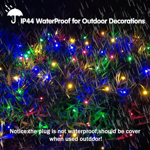 LED Christmas Net Lights Outdoor Christmas Decorations for Bushes,144LED 6ftx6ft Connectable Green Wire Net Christmas Lights for Outdoor indoor Yard Mesh Shrub Tree Decor ,UL Certified(Multicolor) - Image 3
