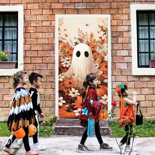 Tudomro Halloween Ghost Door Cover 70.8x35.4 Inches Banner,Fall Ghost - Image 6